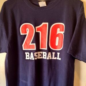 216 Baseball, ⚾ Cleveland, Men's Large Tshirt,Gooo Tribe & FREE THANK YOU GIFT